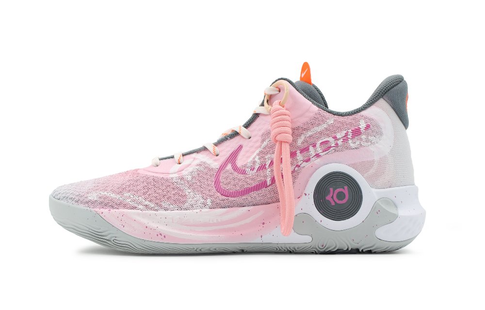 Nike KD Trey 5 IX Anti-Slip Wear-Resistant Mid-Top Basketball Shoes Unisex Pink