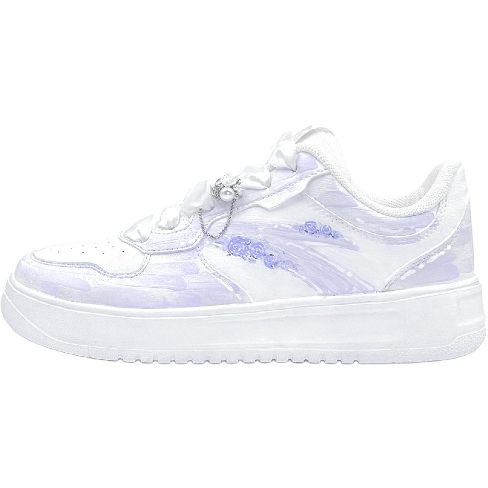 Anta Relaxed Abrasion Resistant Breathable Low Top Skateboard Shoes Unisex Lavender Light Purple