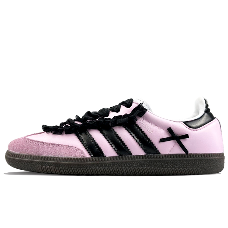 Adidas Originals Samba Anti-Slip And Wear-Resistant Lightweight Low-Top Skateboard Shoes Women's Black Pink