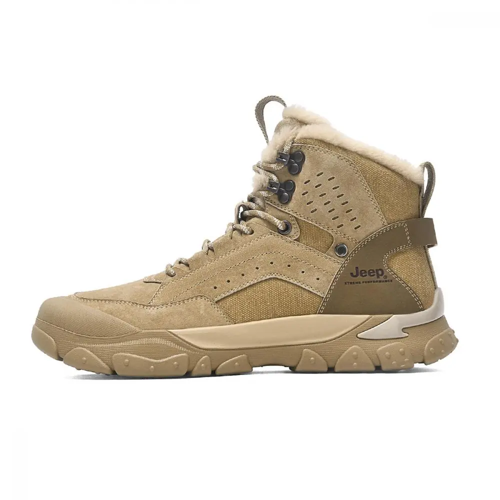 Jeep Short Mid Calf Snow Boots Men's Khaki