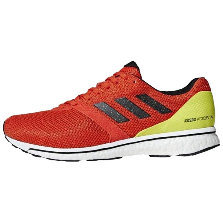 Adidas ADIZERO JAPAN 4 Slip Resistant Abrasion Resistant Low top Running Shoes Men's Red Yellow