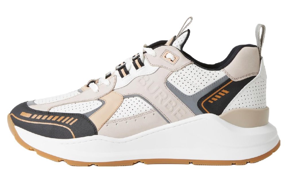 Burberry Casual Shoes Men Low-Top White Gray