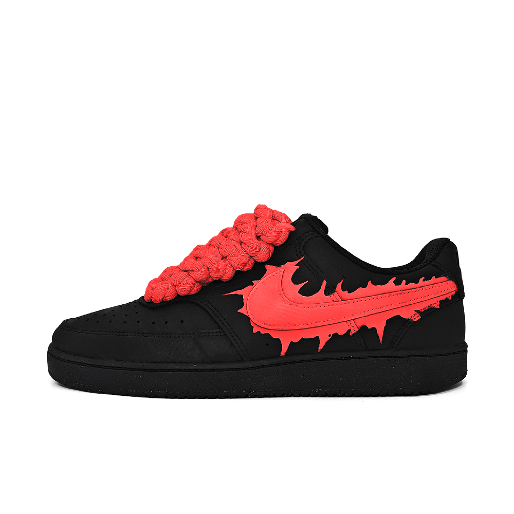 Nike Court Vision Low Dais Flame Red Anti-Slip Wear-Resistant Low-Top Skateboard Shoes Men's Red