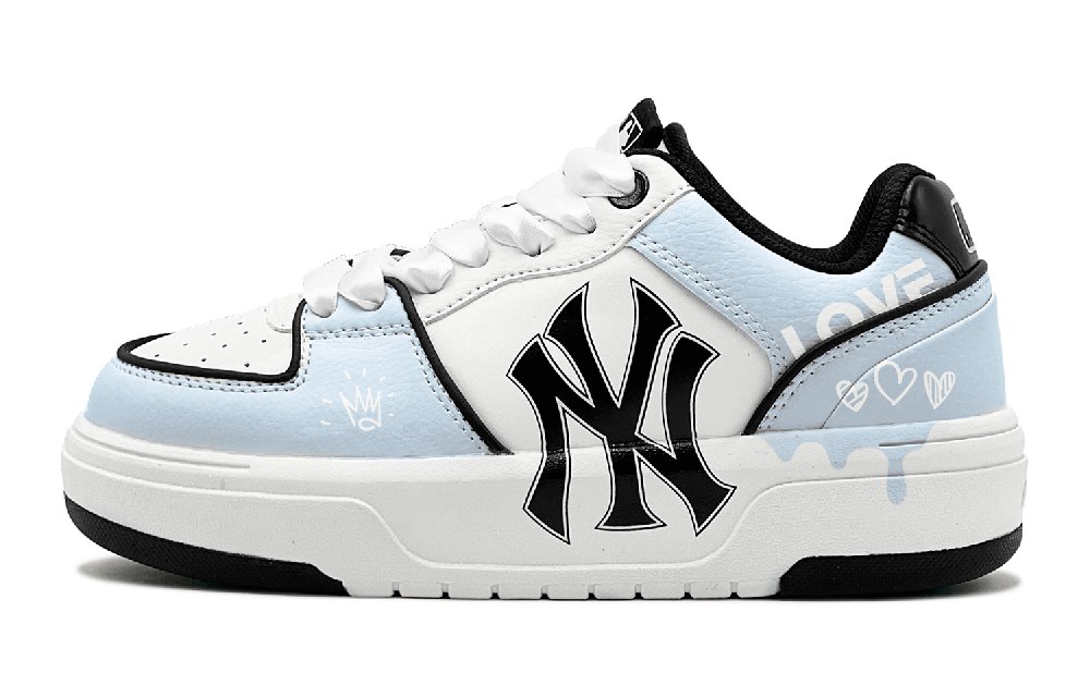MLB Chunky Liner Summer Travel, Romantic, Blue Pink Mismatched Sweetheart Low Top Skateboard Shoes Unisex Pink Blue