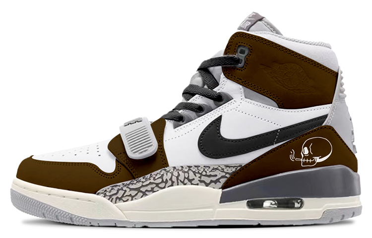 Jordan Legacy 312 High-Top Vintage Basketball Shoes Men's Gray Cement