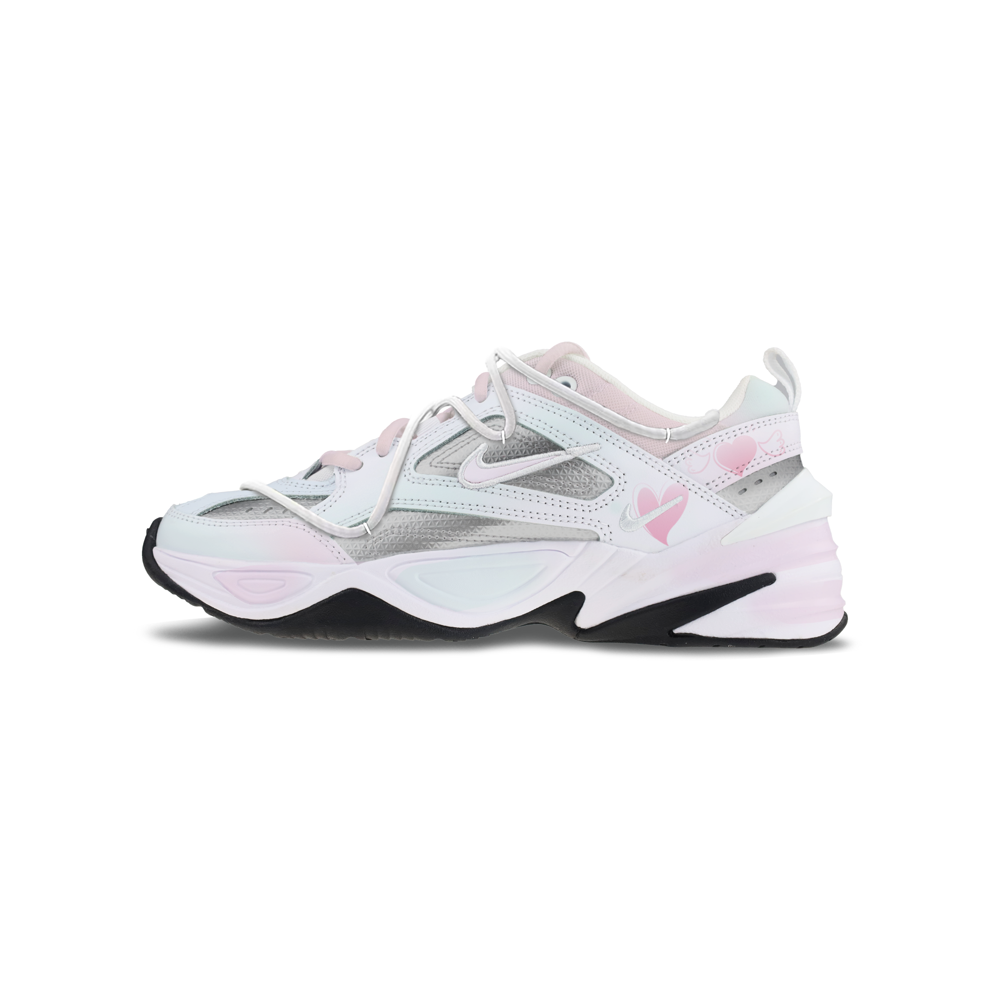 Nike M2K Tekno Abrasion Resistant Low Top Chunky Sneakers Women's Pink