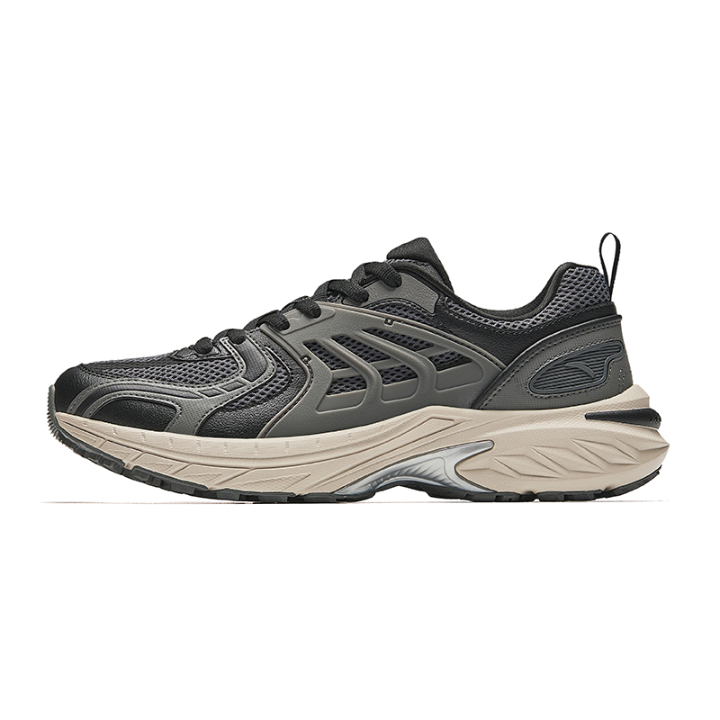Anta Lightweight Low-Top Casual Running Shoes Men's Castle Gray Volcanic Gray Basic Black