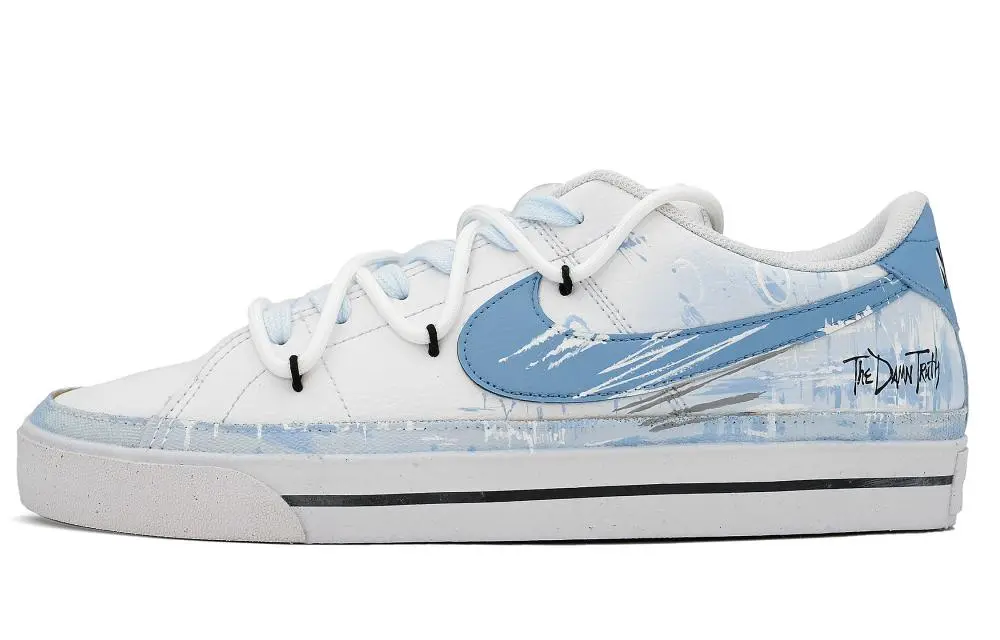 Nike Court Legacy Low Top Skateboard Shoes Unisex Sky Blue
