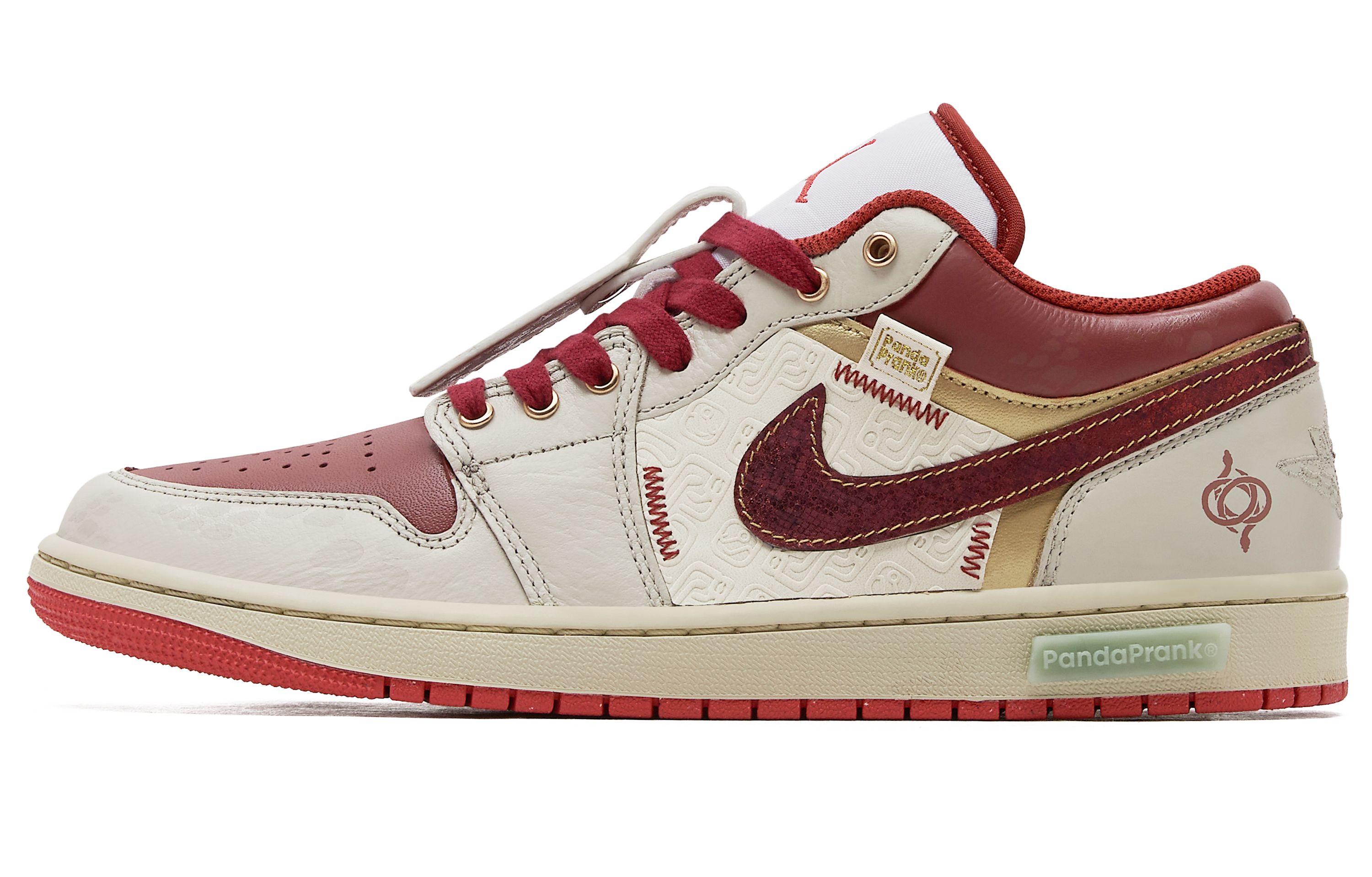 Jordan Air Jordan 1 Wear-Resistant Low-Top Vintage Basketball Shoes Men's Beige Red купить в интернет-магазине Yoocart с быстрой доставкой по России.