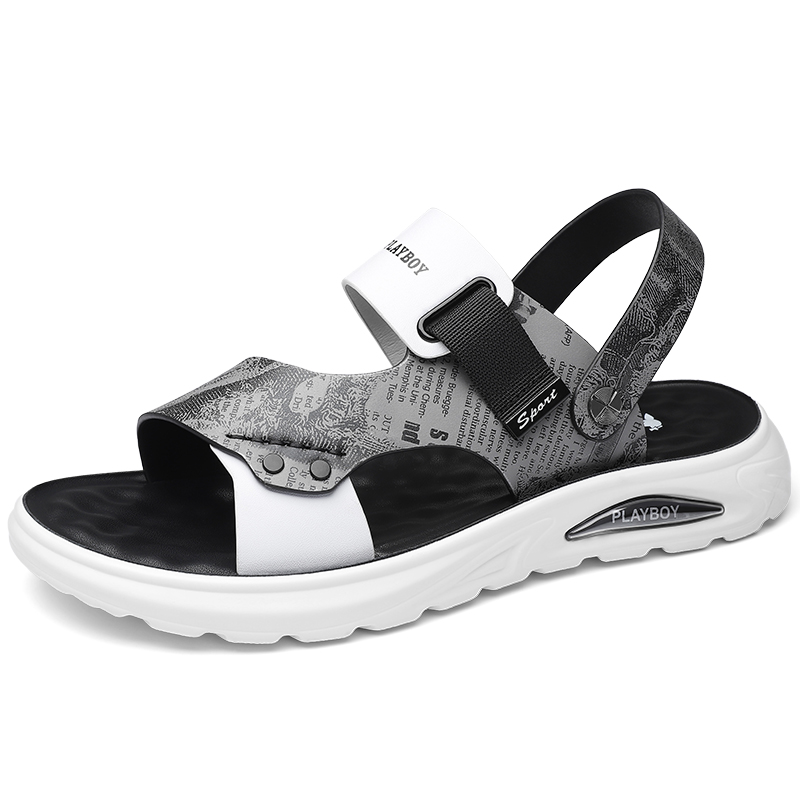 Playboy Playboy Beach Sandals Men's Gray White