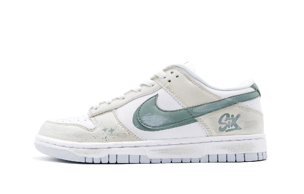 Nike Dunk 'Neutral Grey' Lime Soda Slip Resistant Cushioning Abrasion Resistant Low Top Skateboard Shoes GS Beige