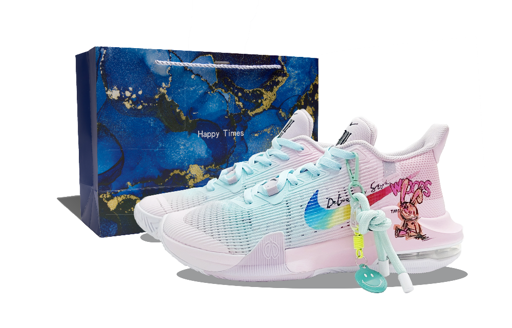 Nike Air Max Impact 3 Anti-Slip Wear-Resistant Low-Top Basketball Shoes Men's Cyan Pink