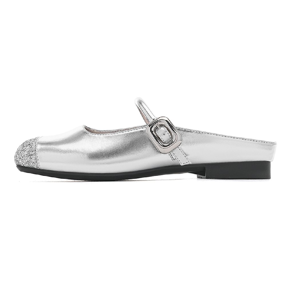 EBLAN Wrap-toe Slippers Women's Silver