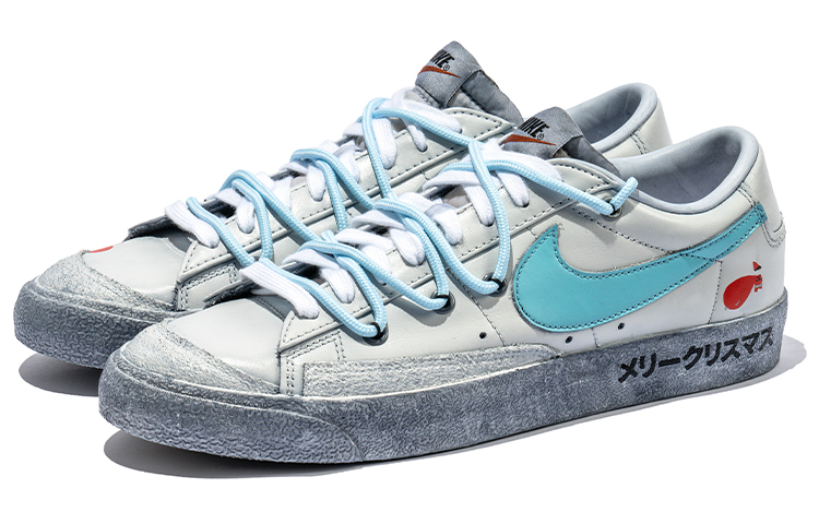 Nike Blazer Anti Slip Wear Resistant Low Top Skateboard Shoes Unisex Gray Blue купить в интернет-магазине Yoocart с быстрой доставкой по России.