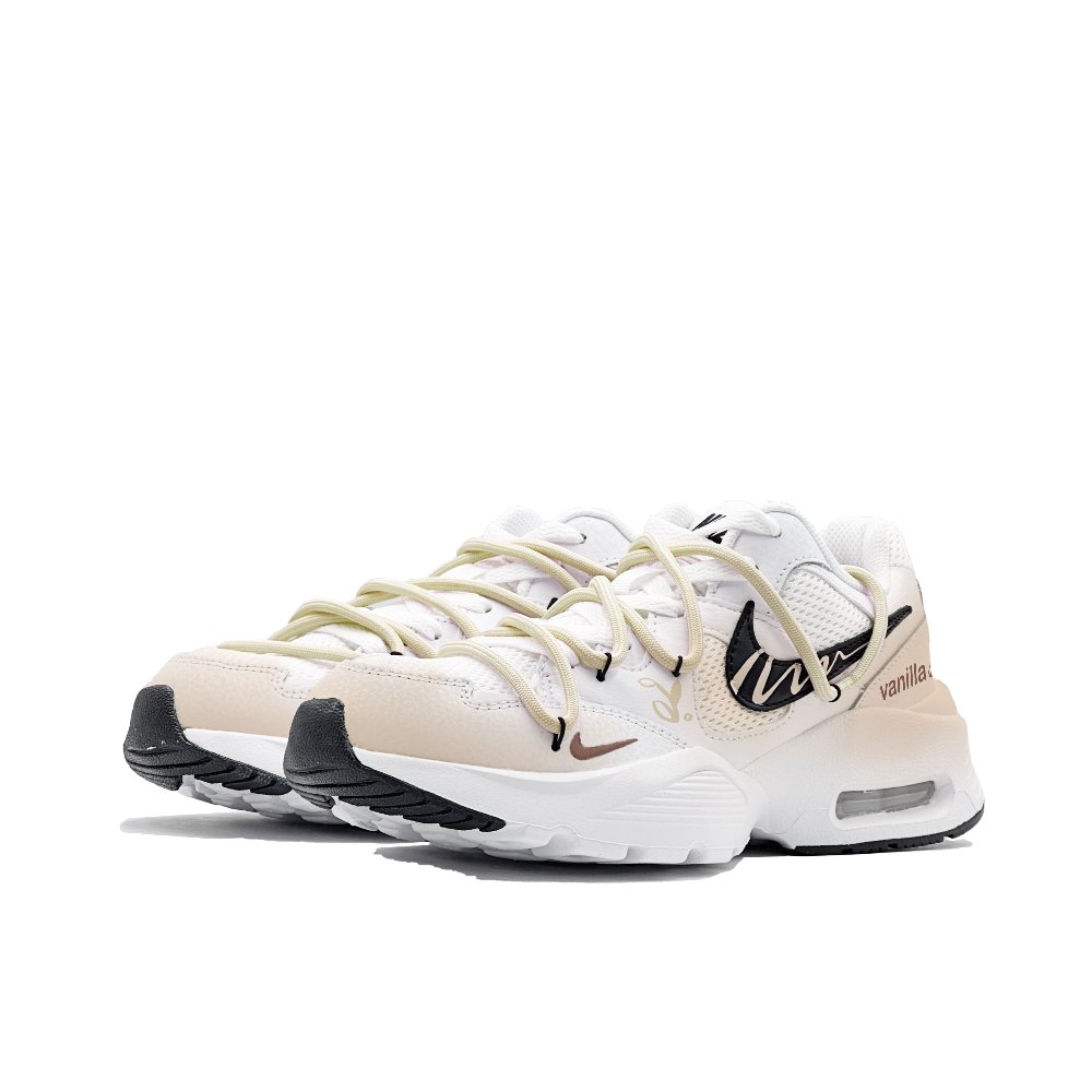 Nike Air Max Fusion Cushioning Anti-Slip And Wear-Resistant Low-Top Casual Running Shoes Women's White Brown