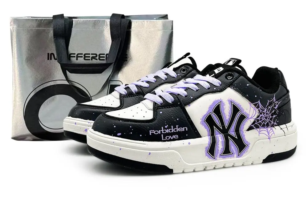 MLB Chunky Liner EIGHT% Spider Dance Abrasion Resistant Low Top Skateboard Shoes Unisex Black Purple