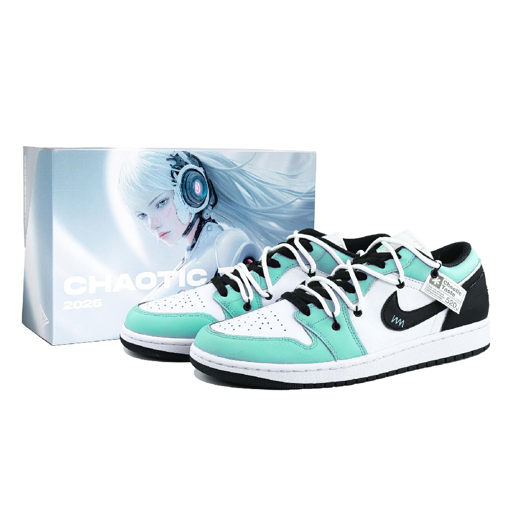 Jordan Air Jordan 1 Low Top Vintage Basketball Shoes Unisex Teal
