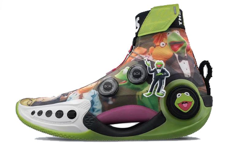 Disney X LINING WOW 9 Basketball Shoes Men High Top Black/Green/Multicolor