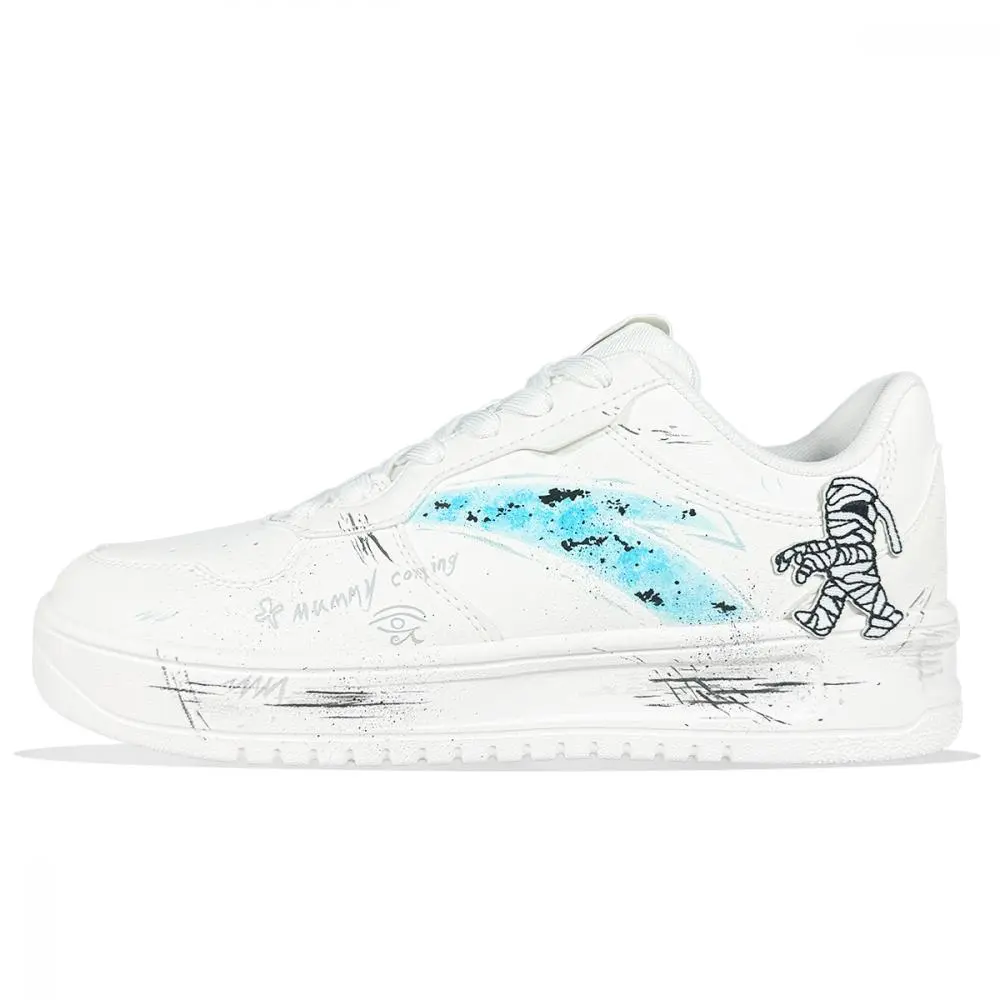 Anta Cushioning, Wear Resistant Low top Skateboard Shoes Men's White Blue