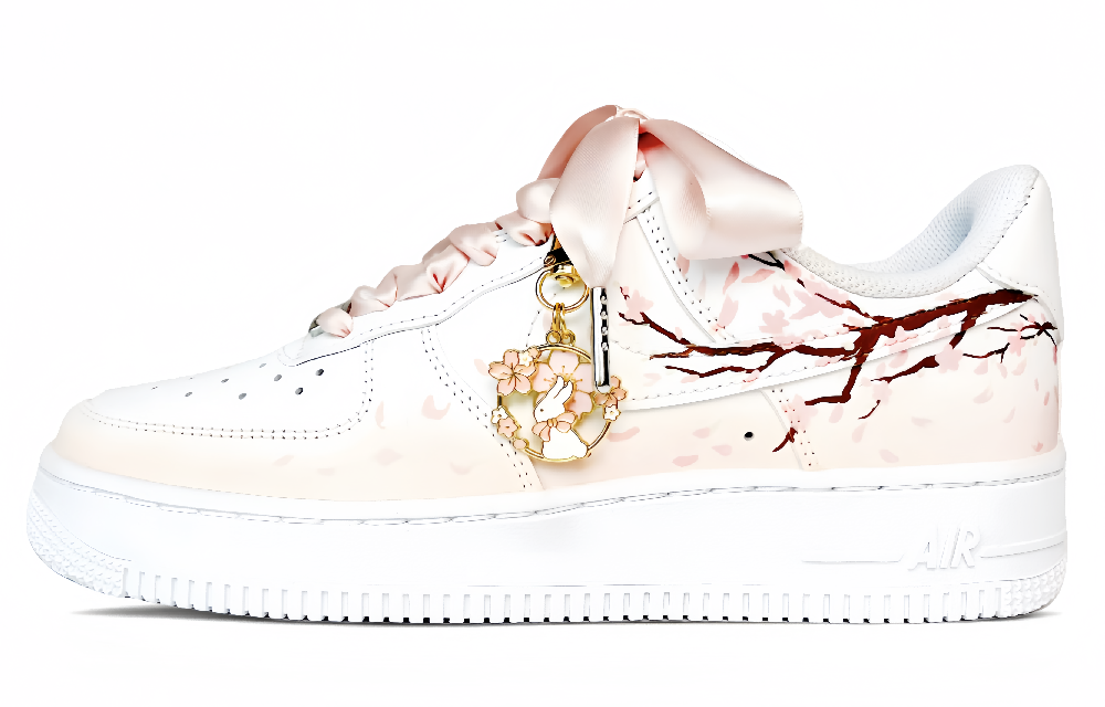 Nike Air Force 1 Low-Top Skateboard Shoes Women's Pink White