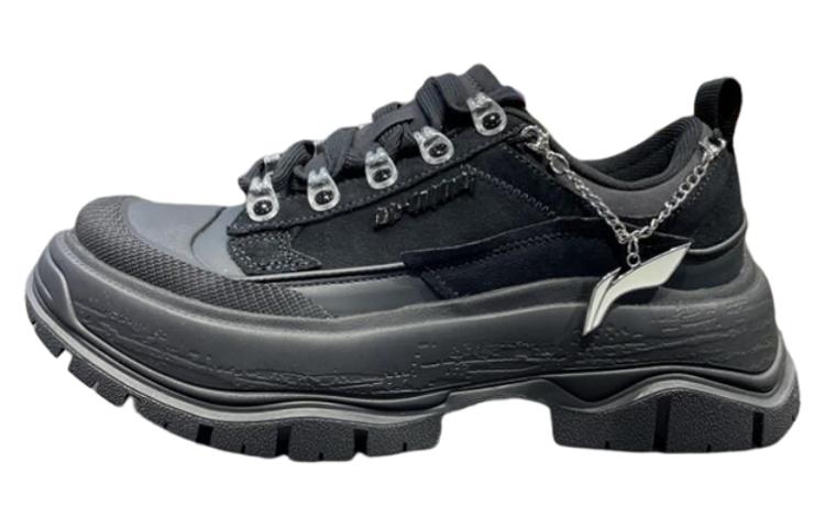 LiNing Anti-Slip Wear-Resistant Low-Top Sports Casual Shoes Women's Black