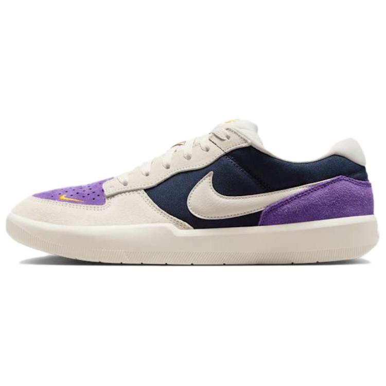 Nike SB Force 58 Abrasion Resistant Breathable Low Top Skateboard Shoes Men's Beige Purple
