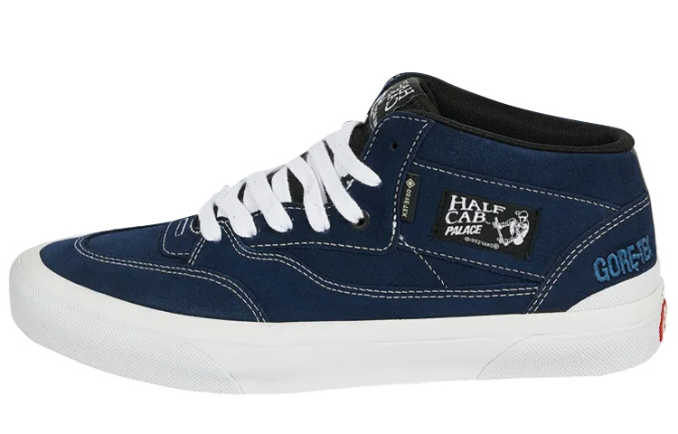 PALACE Vans Half Cab 'Navy' Lightweight And Wear-resistant Mid-Top Skateboard Shoes Unisex Marine Blue