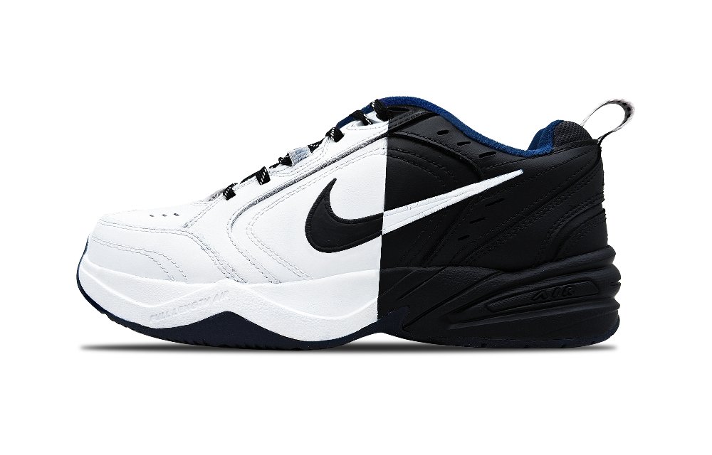 Nike Air Monarch 4 Slip-Resistant Low-Top Chunky Sneakers Unisex Black White