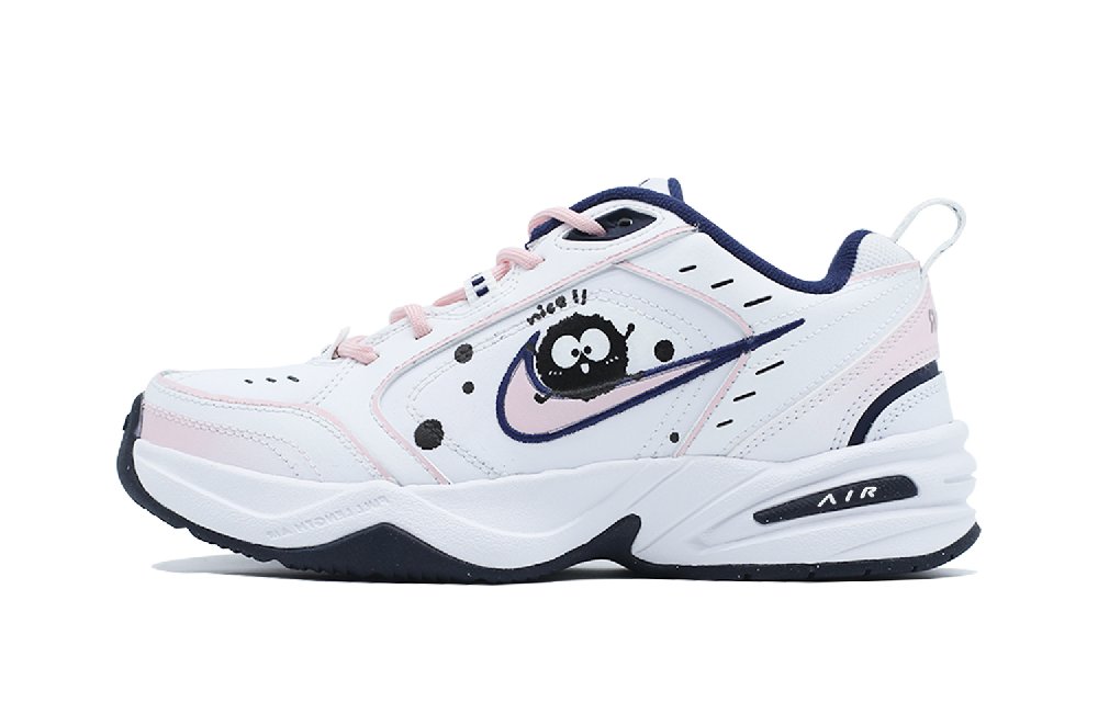 Nike Air Monarch 4 Anti-Slip And Wear-Resistant Height Increasing Low-Top Chunky Sneakers Unisex White