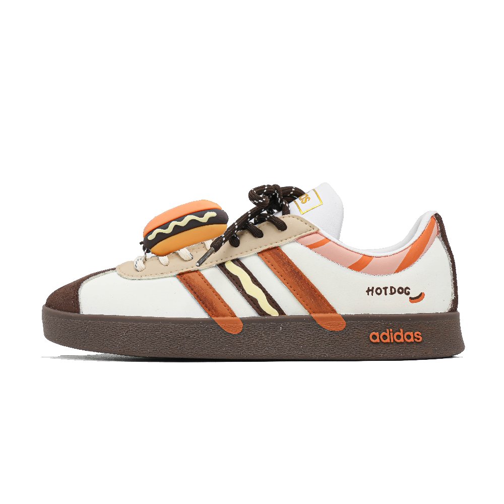 Adidas Neo VL Court 2.0 Hot Dog Shoes Wear resistant And Lightweight Low Top Skateboard Shoes Unisex Orange Red 2025