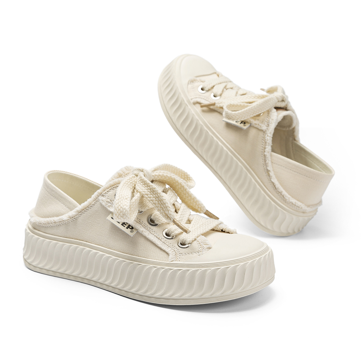 JEEP SPIRIT Low Top Canvas Shoes Women's Ecru купить в интернет-магазине Yoocart с быстрой доставкой по России.