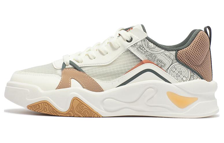361° Jincheng Shock Absorbers With Slip Resistant Features Low Top Casual Shoes Men's White Brown