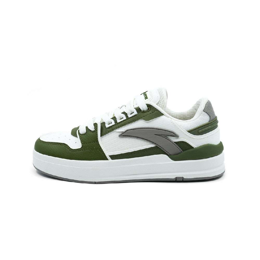 Anta Street Naughty Anti-Slip Wear-Resistant Low-Top Skateboard Shoes Men's White Green