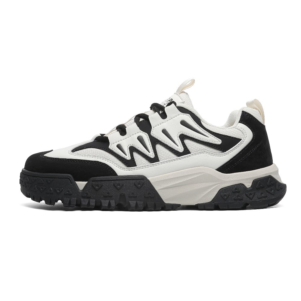 JEEP SPIRIT Slip-Resistant Impact-Resistant Wear-Resistant Lightweight Breathable Low-Top Skateboard Shoes Men's White