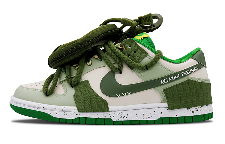 Nike Dunk Traveller Anti-Slip Wear-Resistant Low-Top Skateboard Shoes Men's Beige Green