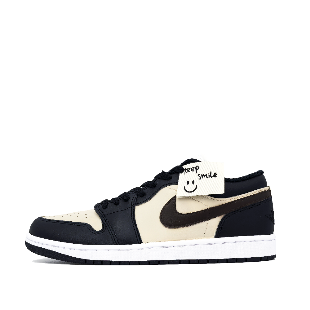Jordan Air Jordan 1 Abrasion Resistant Low Top Vintage Basketball Shoes Men's Black White