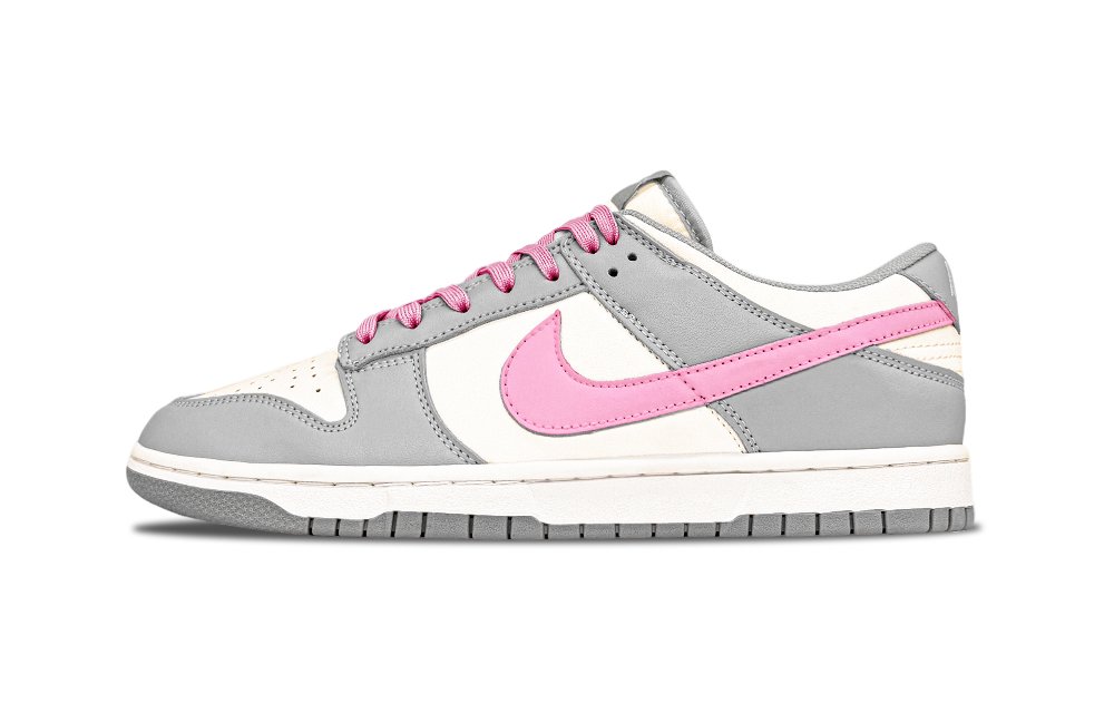 Nike Dunk Listen To The Wind Abrasion Resistant Low Top Skateboard Shoes Women's Gray Pink