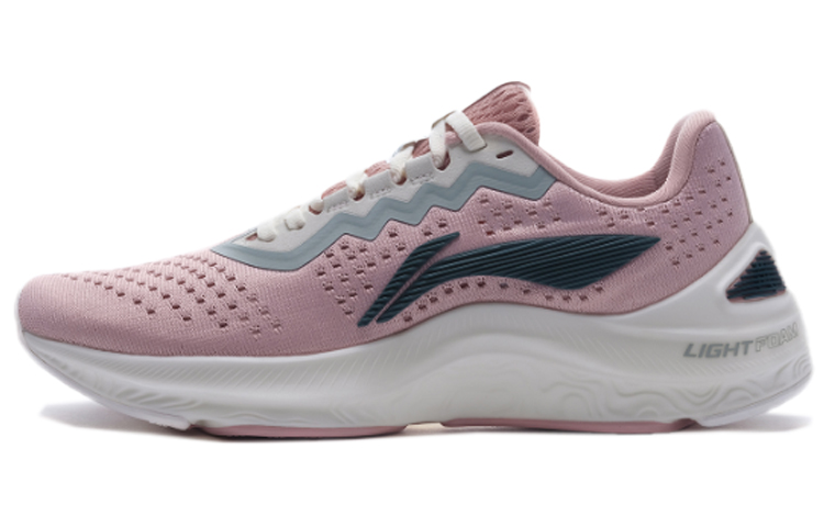 LiNing Arashi One-piece Weaving Anti-Slip Wear-Resistant Low-Top Running Shoes Women's Misty Rose Pink