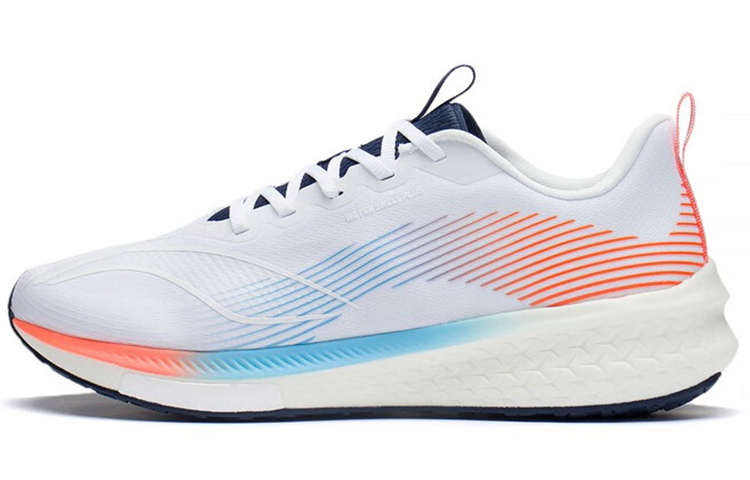 LiNing Red Hare 5 Pro Cushioning Anti-Slip And Wear-Resistant Low-Top Running Shoes Men's White Orange Blue