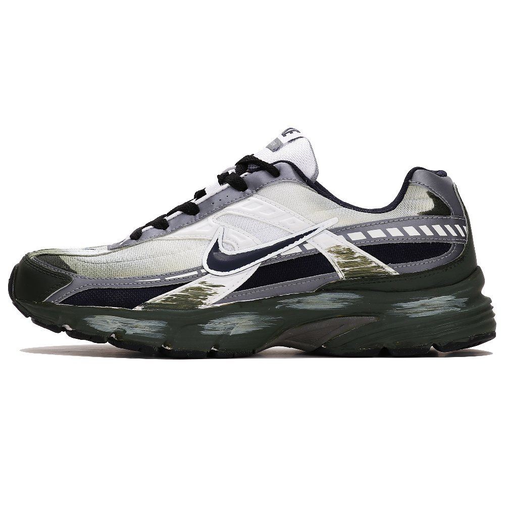 Nike Initiator Cushioning, Wear Resistant Low Top Running Shoes Men's Green White