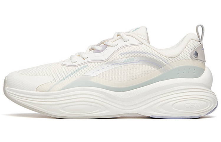 ANTA Casual Shoes Women's Low-Top Ivory White/Pea Green