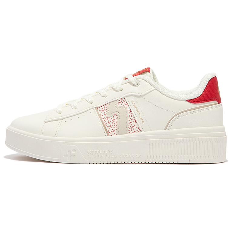 361° Non slip Lightweight Low Top Skateboard Shoes Women's White Red