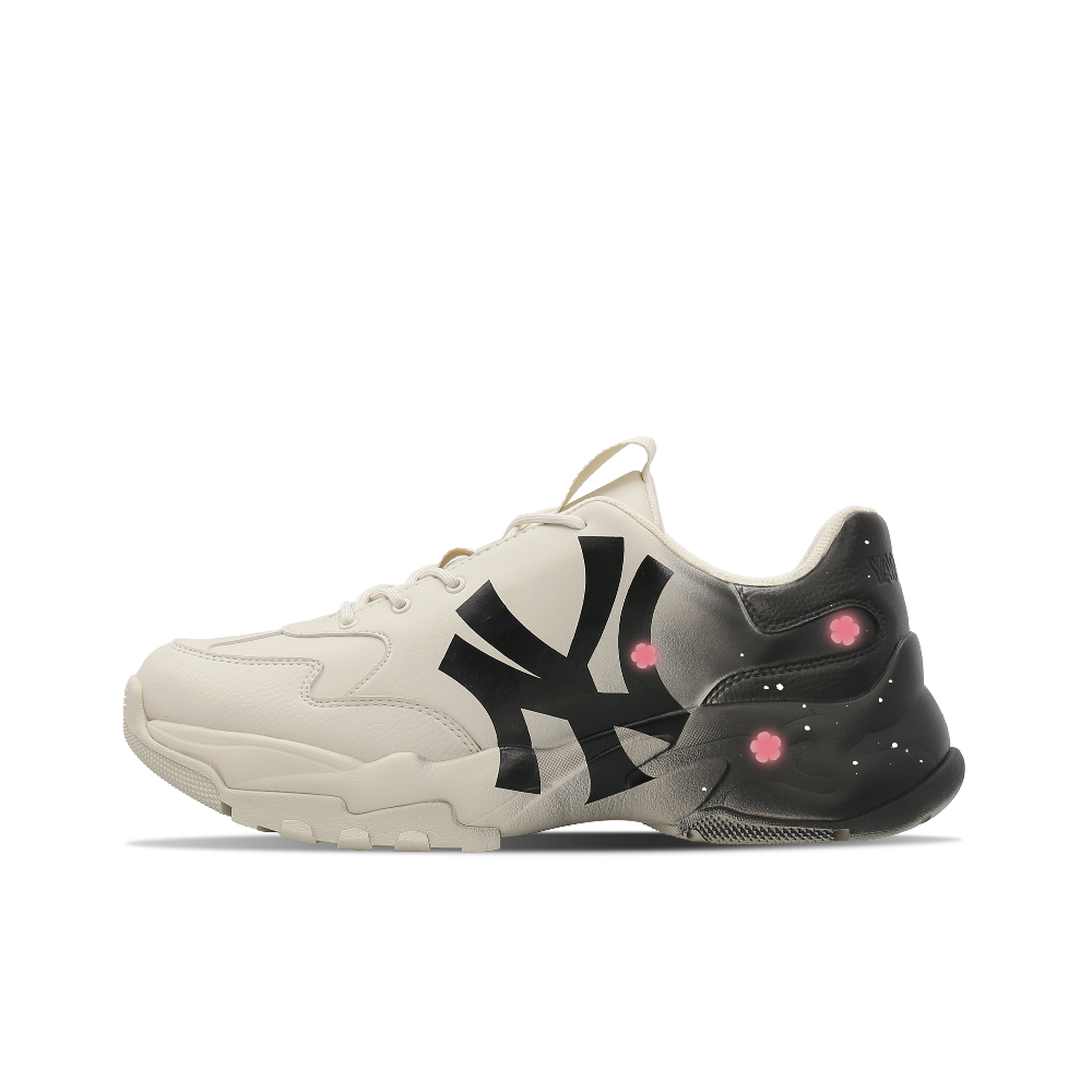 MLB Big Ball Chunky Height Increasing Low Top Chunky Sneakers Unisex White Black