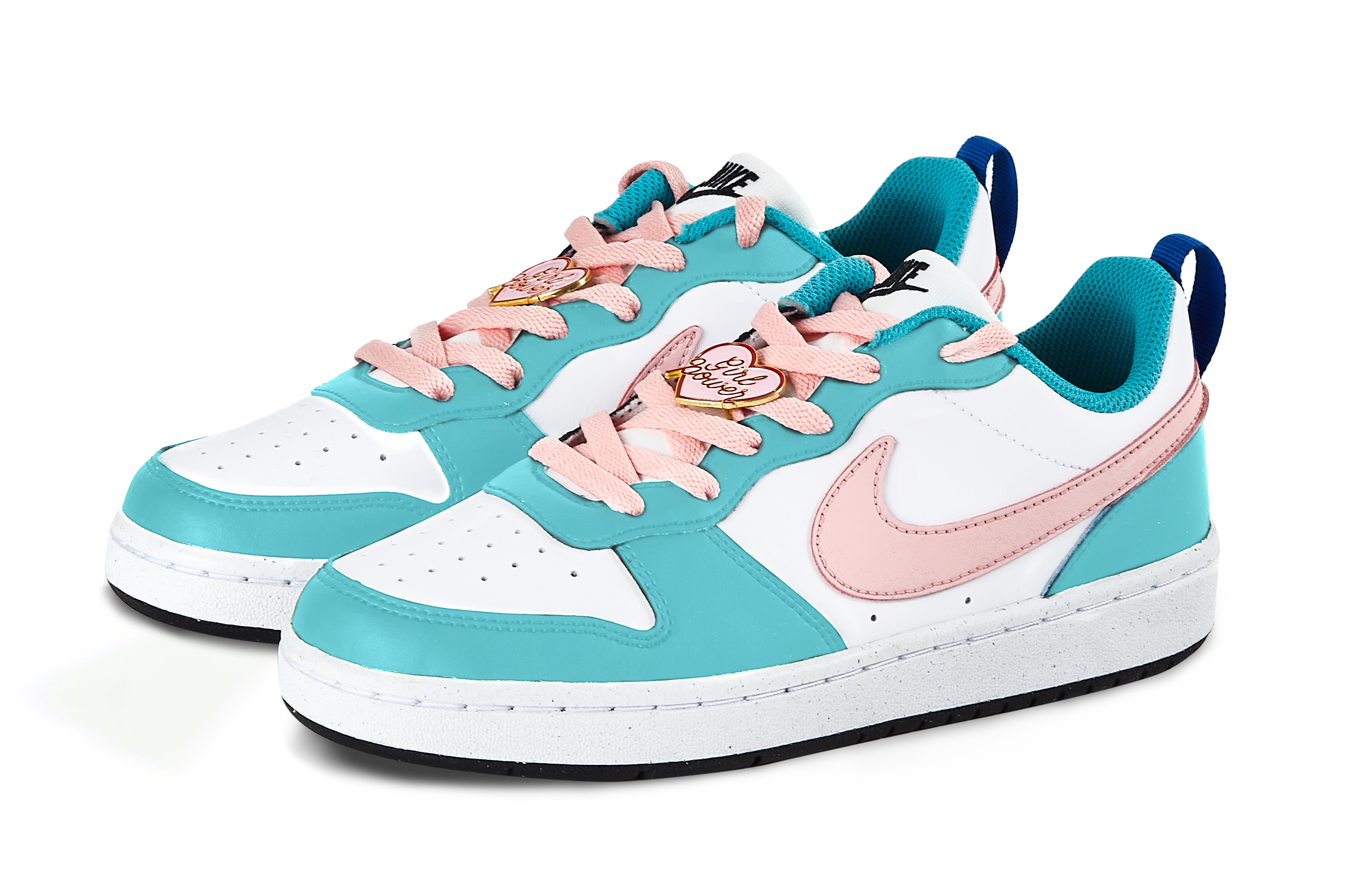 Nike Court Borough Low-Top Skateboard Shoes GS Blue Pink купить в интернет-магазине Yoocart с быстрой доставкой по России.