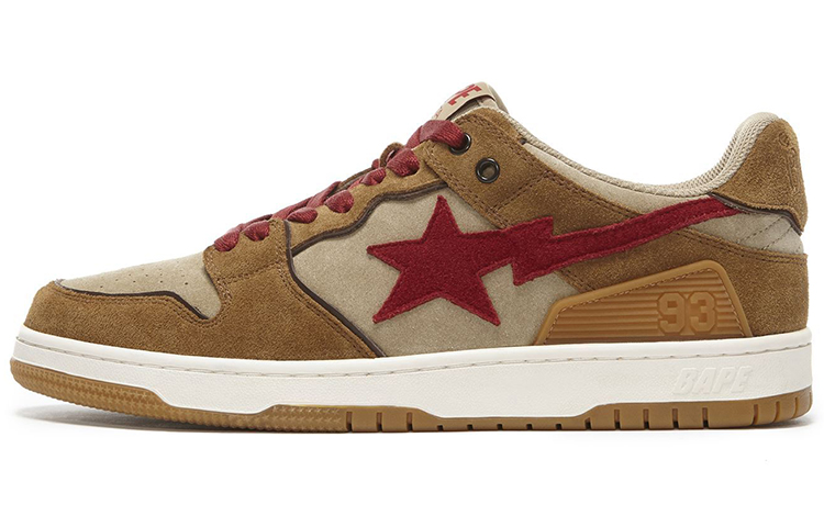 BAPE A BATHING APE Sk8 Sta Wheat Red
