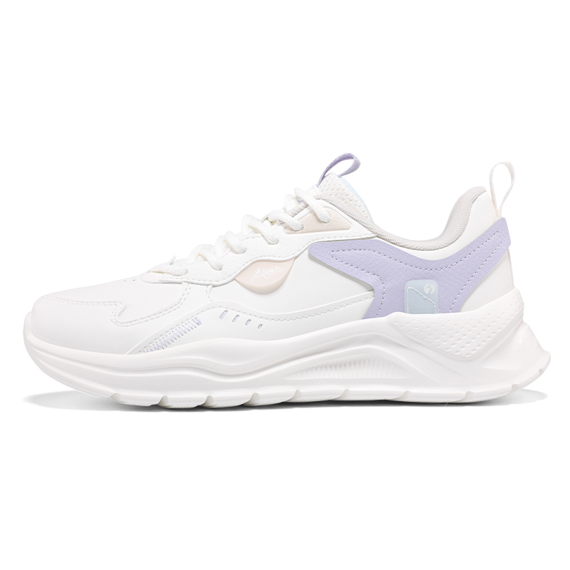 361° Cushioning Wear-Resistant Low-Top Casual Shoes Women's White Purple