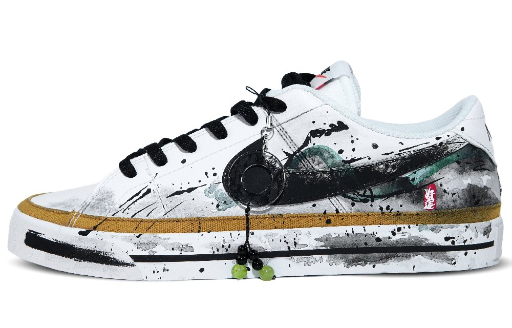 Nike Court Legacy Low Top Skateboard Shoes Unisex Ink Black