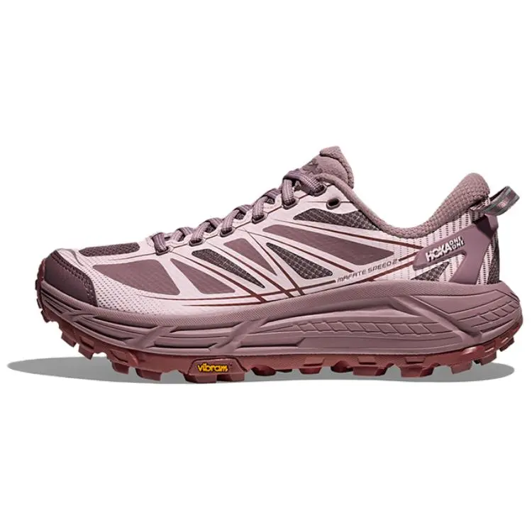 HOKA ONE ONE Mafate Speed 2 Running Shoes Unisex Low top Lotus Purple/Carnation Pink