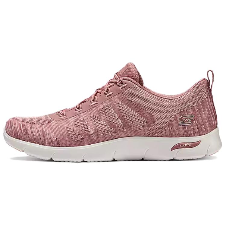 Skechers SPORT ACTIVE Low Top Casual Running Shoes Women's Dark Red Pink
