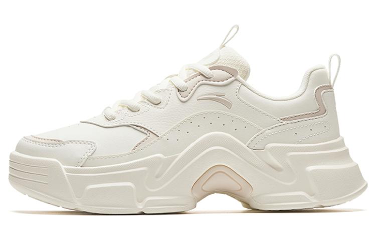 Anta Height Increasing Cushioning Low-Top Athletic Shoes Women's White Gray